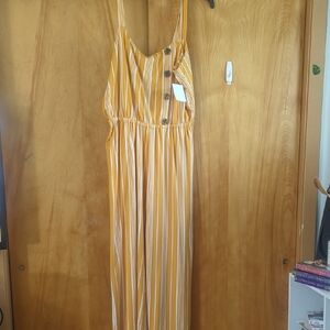 Striped Yellow Jumpsuit